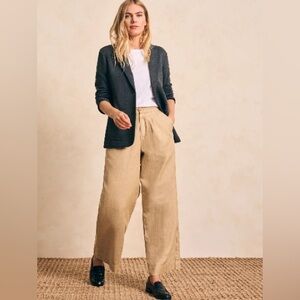 Faherty Cotton Canvas Marin Trouser - Size 6